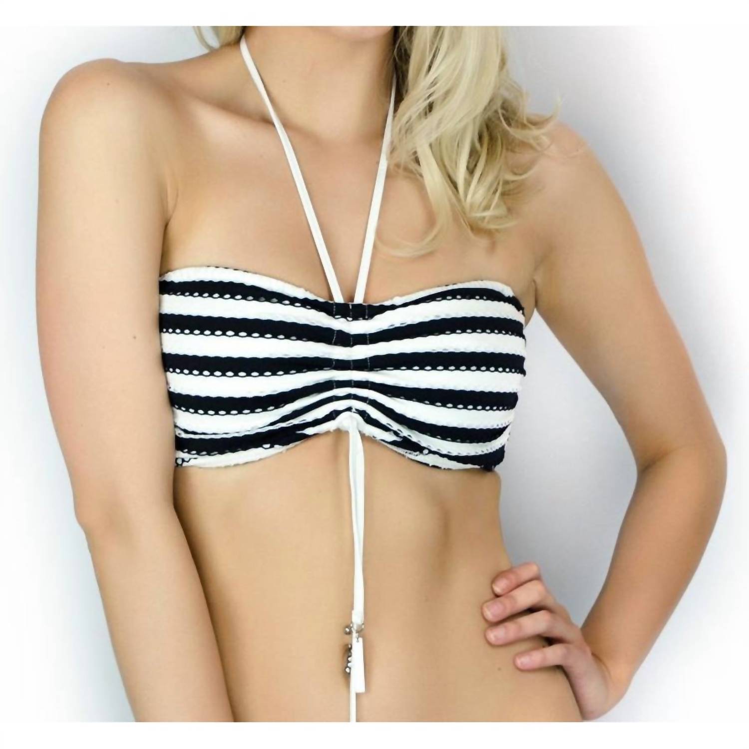New Seafolly Coast To Coast Bikini Top In Black/White